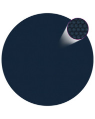 Film solaire de piscine flottant PE 250 cm Noir et bleu | Mobilier & Déco