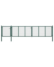 Portail de jardin Acier 500 x 100 cm Vert | Mobilier & Déco