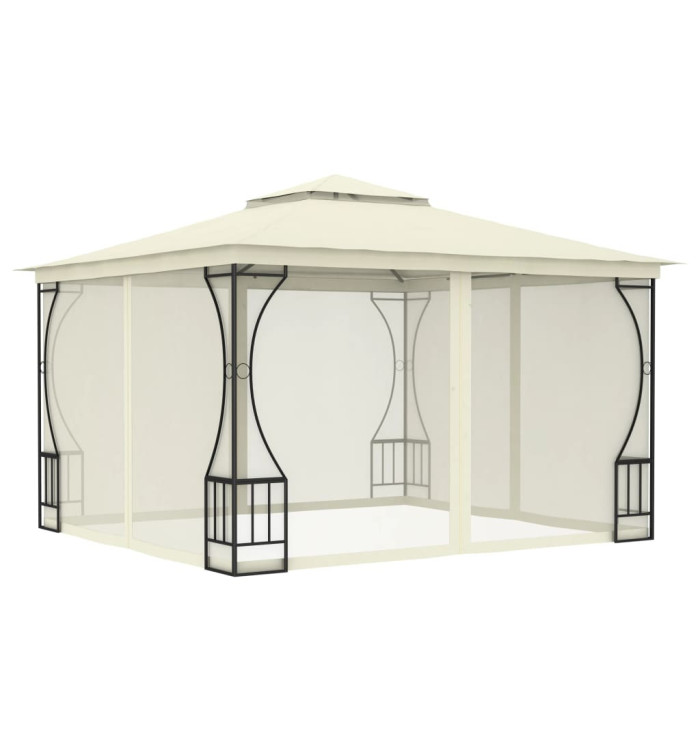 Tonnelle avec moustiquaire 300x300x265 cm Crème | Mobilier & Déco