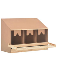 Pondoir 3 compartiments 93x40x65 cm bois de pin massif | Mobilier & Déco