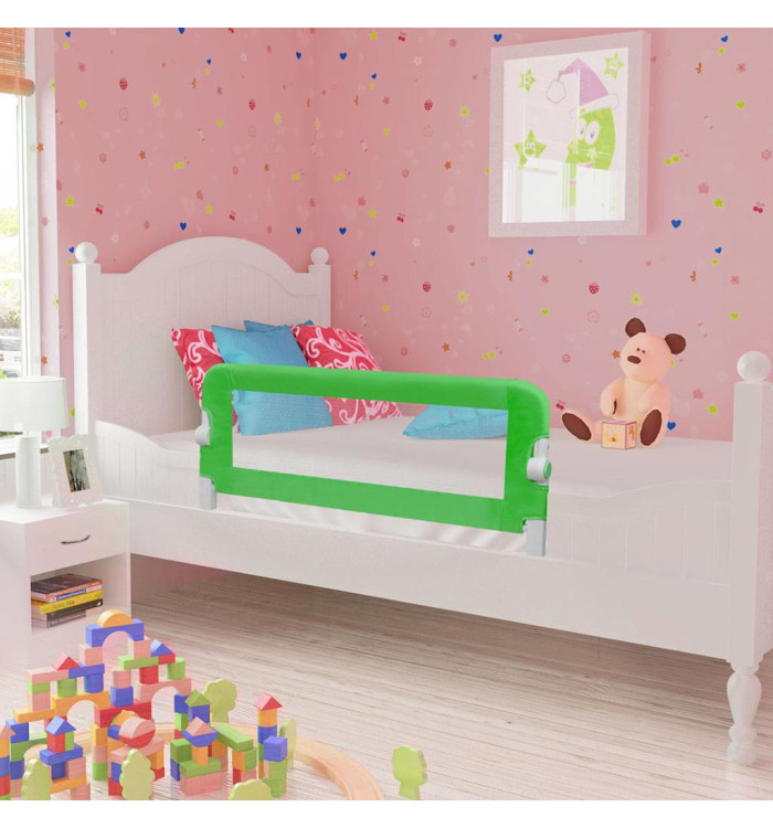Barrière de lit de sécurité pour tout-petits 2pcs Vert 102x42cm | Mobilier & Déco