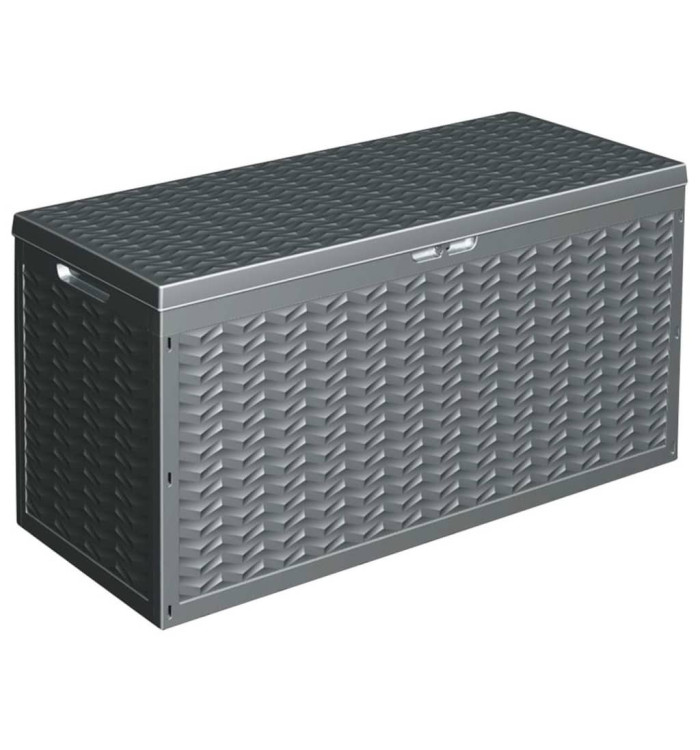 ProGarden Boîte de rangement de jardin avec poignée 300 L Gris | Mobilier & Déco
