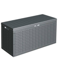 ProGarden Boîte de rangement de jardin avec poignée 300 L Gris | Mobilier & Déco