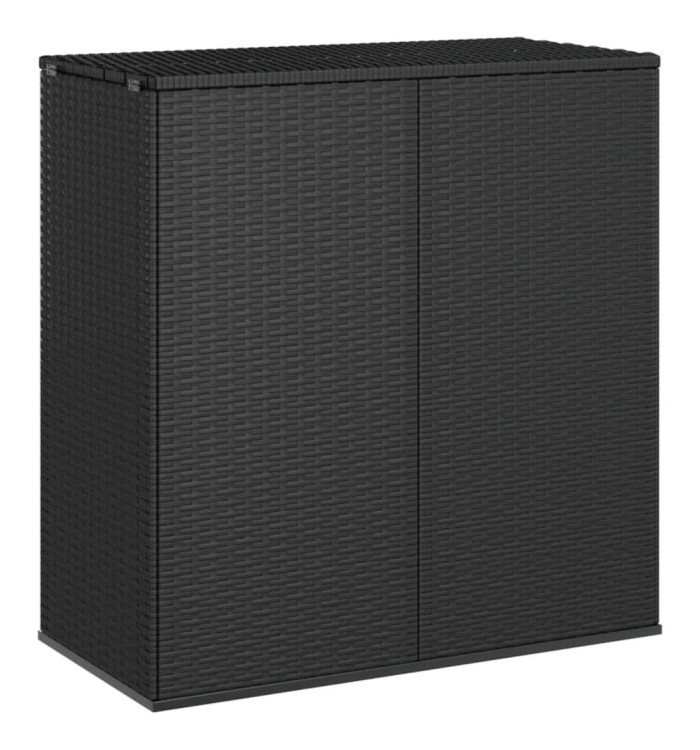 Boîte à coussins de jardin Résine tressée 100x49x103,5 cm Noir | Mobilier & Déco