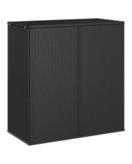Boîte à coussins de jardin Résine tressée 100x49x103,5 cm Noir | Mobilier & Déco