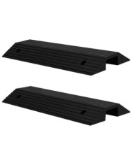 Rampes de seuil de pont 2 pcs 80x40x8 cm Caoutchouc | Mobilier & Déco