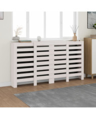 Cache-radiateur Blanc 210x21x85 cm Bois massif de pin | Mobilier & Déco