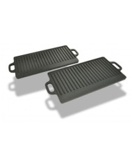 Plancha en fonte réversible 2 pcs 38x23 cm | Mobilier & Déco