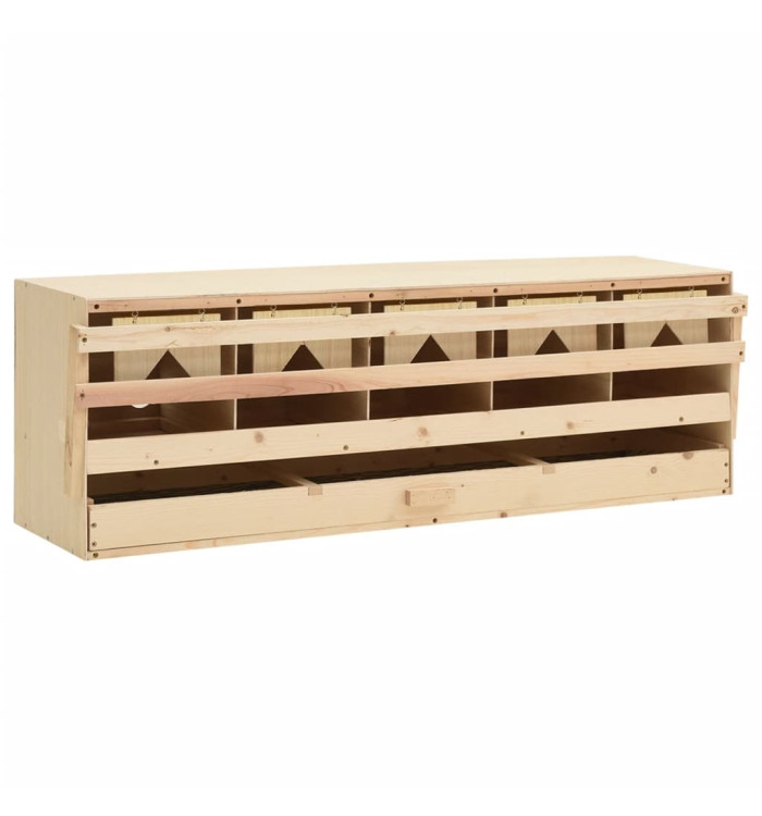 Pondoir 5 compartiments 117x33x38 cm bois de pin massif | Mobilier & Déco