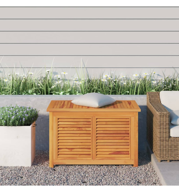 Boîte de rangement de jardin et sac 90x50x58cm bois massif teck | Mobilier & Déco