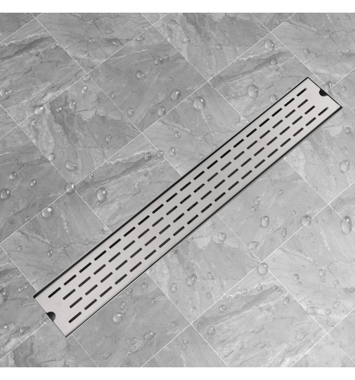 Drain de douche linéaire 830 x 140 mm Acier inoxydable | Mobilier & Déco