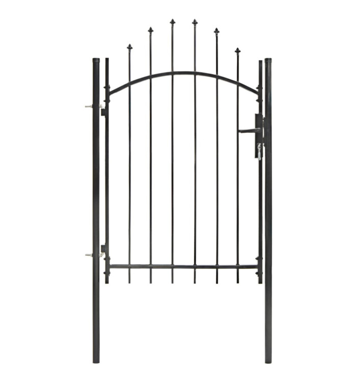 Portail de jardin Acier 1 x 2 m Noir | Mobilier & Déco