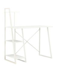 Bureau avec étagère Blanc 102x50x117 cm | Mobilier & Déco