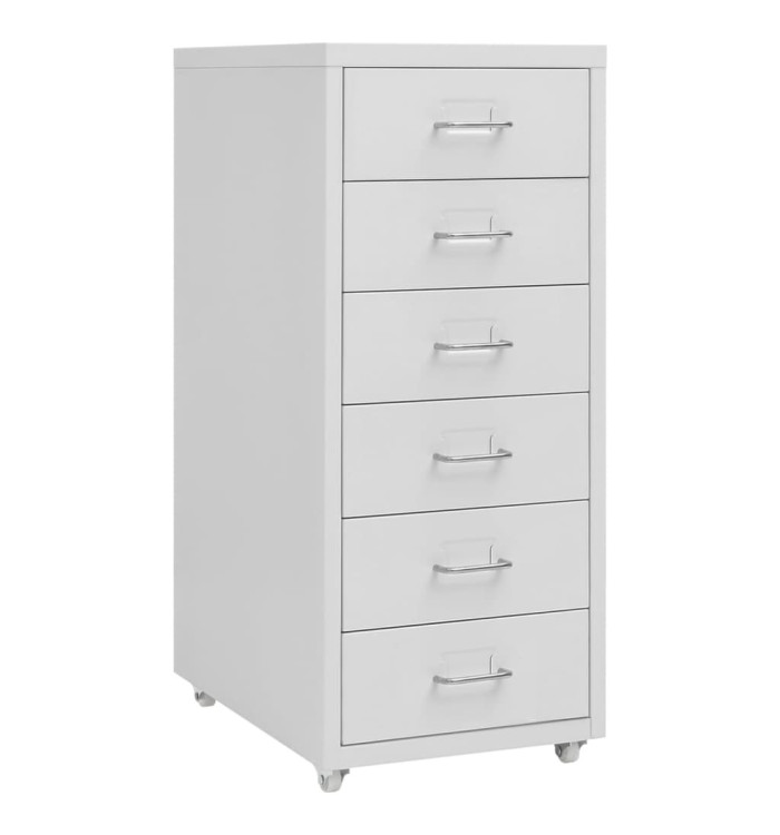 Classeur mobile Gris 28x41x69 cm Métal | Mobilier & Déco