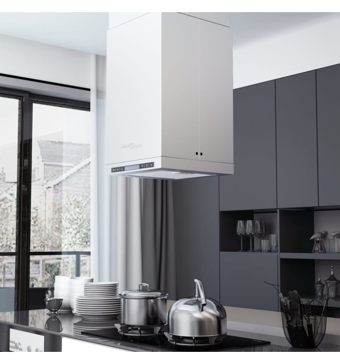 Hotte îlot avec écran tactile LCD et capteur 756 m³ / h LED | Mobilier & Déco