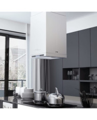 Hotte îlot avec écran tactile LCD et capteur 756 m³ / h LED | Mobilier & Déco