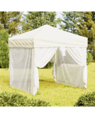 Tente de réception pliable avec parois Crème 2x2 m | Mobilier & Déco