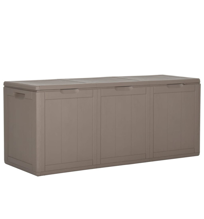 Boîte de rangement de jardin 270 L Marron PP Rotin | Mobilier & Déco