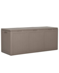 Boîte de rangement de jardin 270 L Marron PP Rotin | Mobilier & Déco