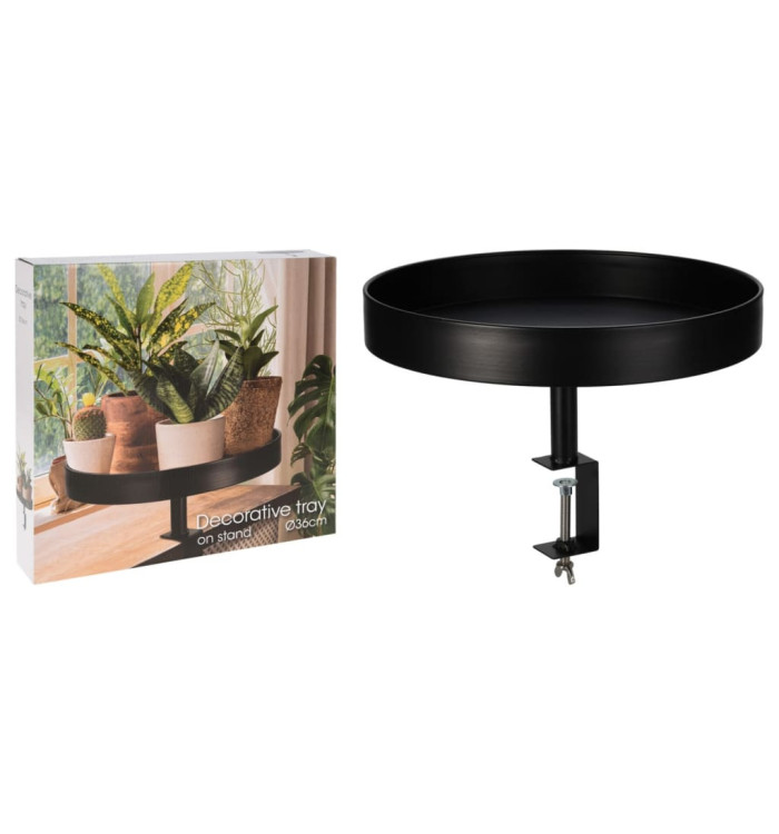 HetS Collection Plateau décoratif avec pince 36x26 cm noir | Mobilier & Déco