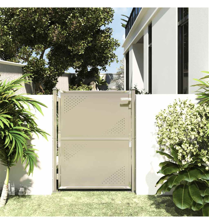 Portail de jardin 100x125 cm Acier inoxydable | Mobilier & Déco