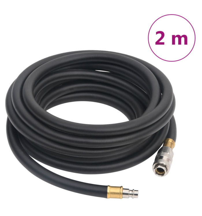Tuyau d'air hybride noir 0,6" 2 m caoutchouc et PVC | Mobilier & Déco