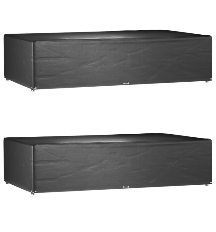 Housses de salon de jardin 2 pcs 12 œillets rectangulaire | Mobilier & Déco