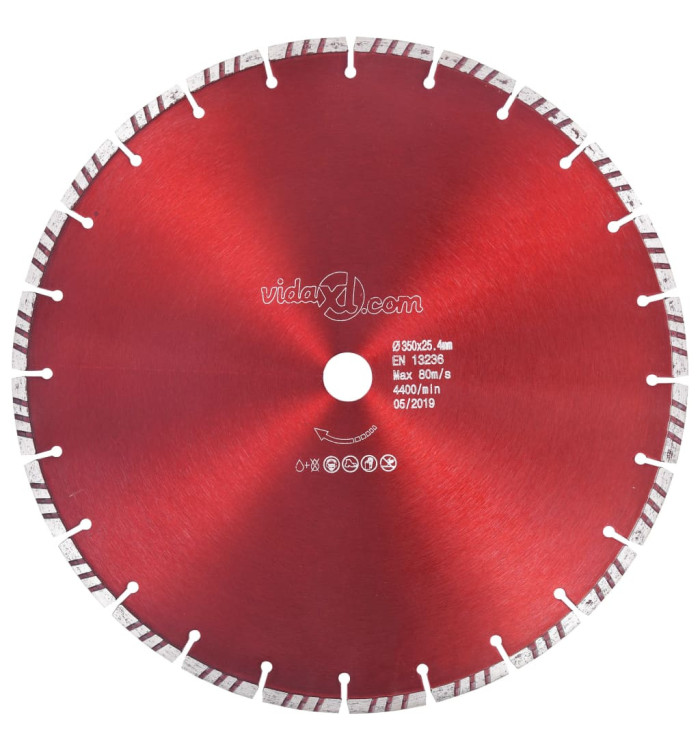 Disque de coupe diamanté avec turbo Acier 350 mm | Mobilier & Déco