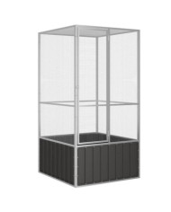 Cage à oiseaux Anthracite 111x107x211,5 cm Acier galvanisé | Mobilier & Déco