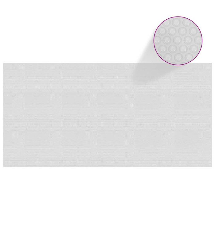 Film solaire de piscine flottant PE 400x200 cm Gris | Mobilier & Déco
