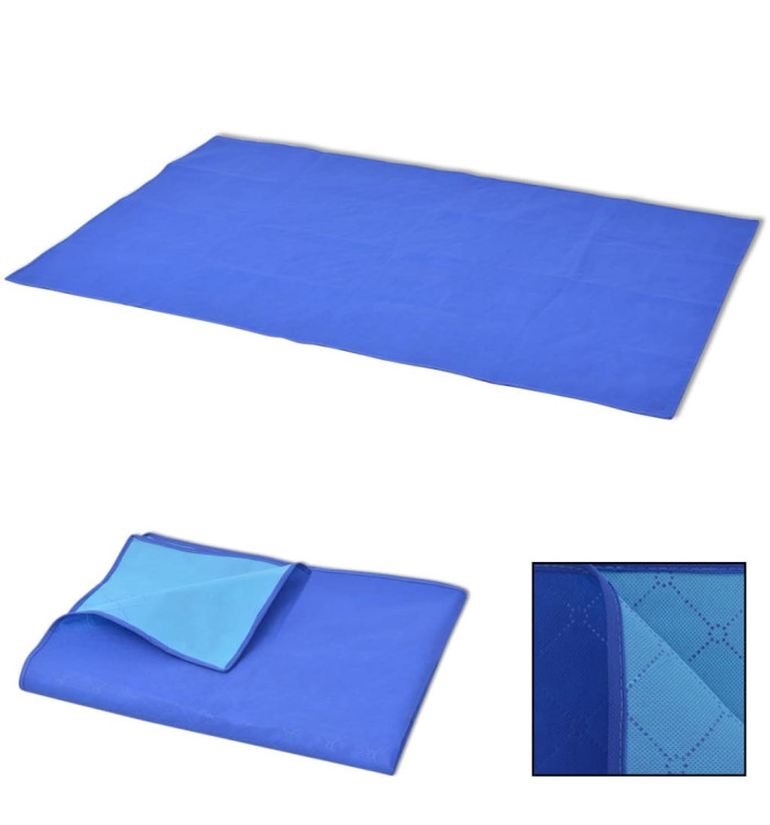 Couverture de pique-nique Bleu et bleu clair 150 x 200 cm | Mobilier & Déco