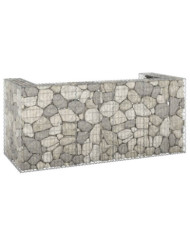 Mur en gabion pour poubelles Acier galvanisé 254x100x110 cm | Mobilier & Déco