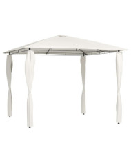 Belvédère avec revêtement de poteaux 3x3x2,6 m Crème 160 g/m² | Mobilier & Déco