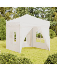 Tente de réception pliable avec parois Blanc 2x2 m | Mobilier & Déco