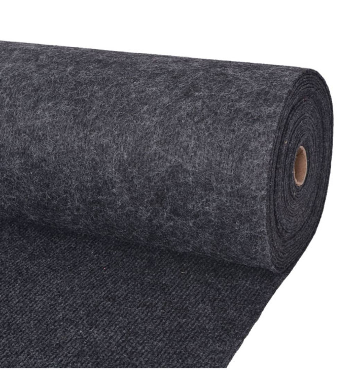 Tapis strié pour exposition 1,2x10 m Anthracite | Mobilier & Déco