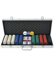 Jeu de poker avec 500 jetons Aluminium | Mobilier & Déco