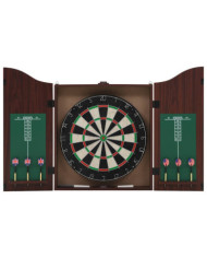Jeu de cibles professionnel Sisal avec armoire et 6 fléchettes | Mobilier & Déco