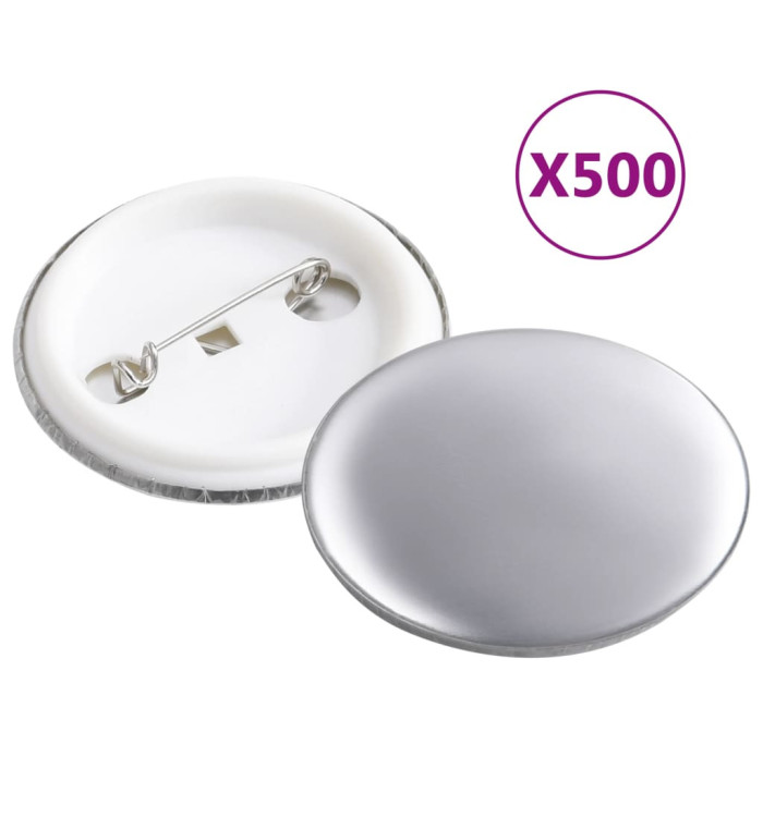 Pièces de boutons à épingle 500 ensembles 37 mm | Mobilier & Déco