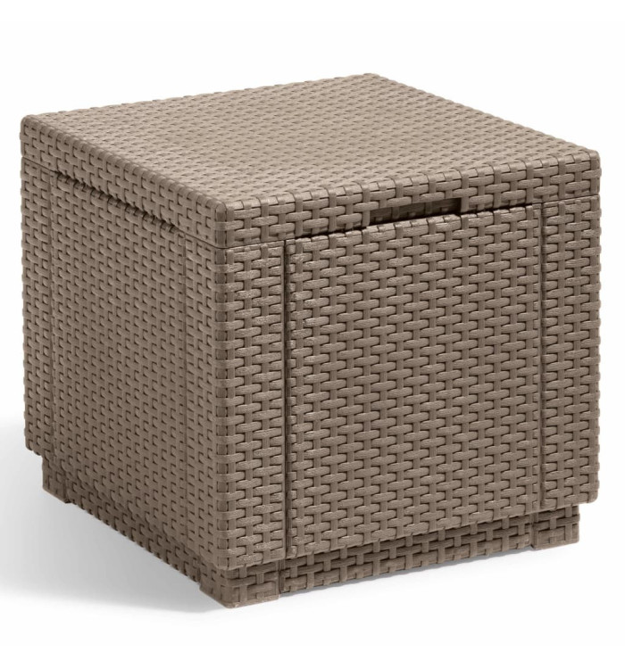 Keter Pouf de rangement Cube Cappuccino 228749 | Mobilier & Déco