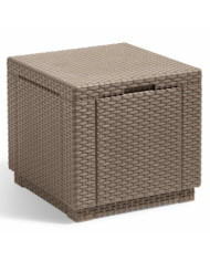 Keter Pouf de rangement Cube Cappuccino 228749 | Mobilier & Déco