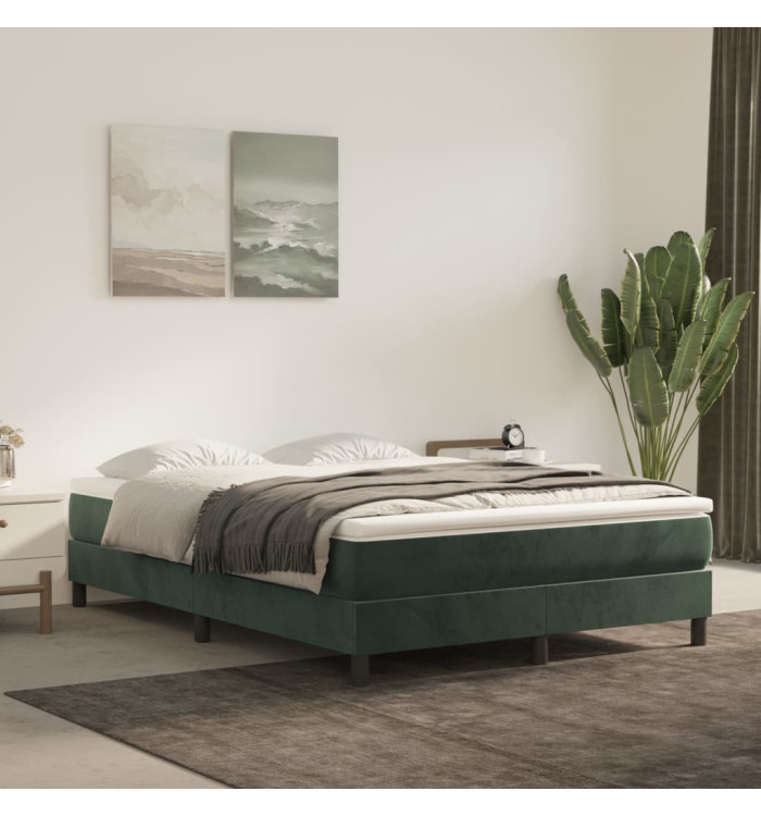 Matelas de lit à ressorts ensachés Vert foncé 140x190x20 cm | Mobilier & Déco