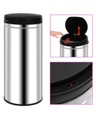 Poubelle à capteur automatique 80 L Acier inoxydable | Mobilier & Déco