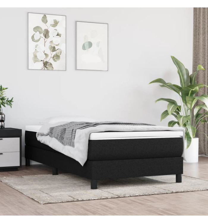 Matelas de lit à ressorts ensachés Noir 90x190x20 cm Tissu | Mobilier & Déco