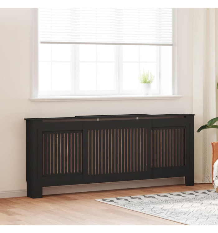 Cache-radiateur MDF Noir 205 cm | Mobilier & Déco