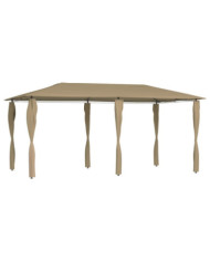 Belvédère avec revêtement de poteaux 2,98x5,3x2,59 m 160 g/m² | Mobilier & Déco