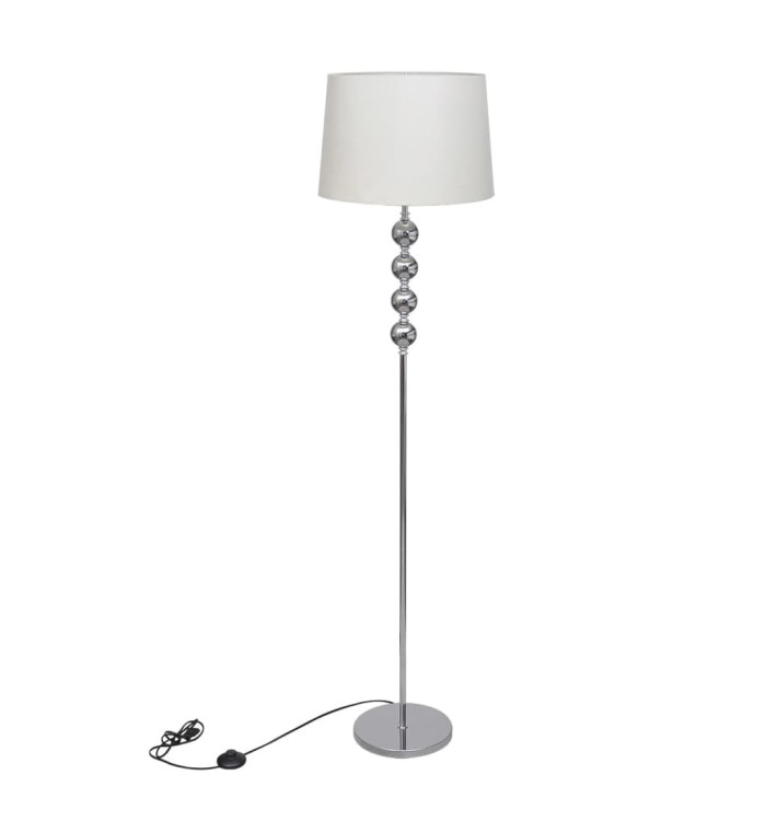 Lampadaire avec support haut Décoration à 4 boules Blanc | Mobilier & Déco