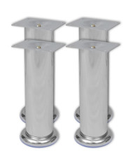 4 pcs Pieds ronds de canapé Chrome 180 mm | Mobilier & Déco