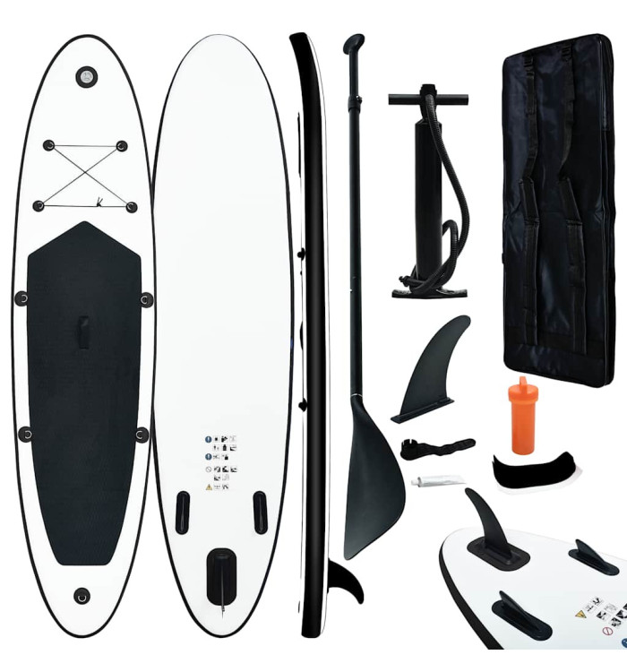Ensemble de planches SUP gonflables Noir et blanc | Mobilier & Déco