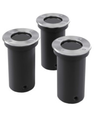 3 pcs Lampes encastrables au sol d'extérieur Rond | Mobilier & Déco