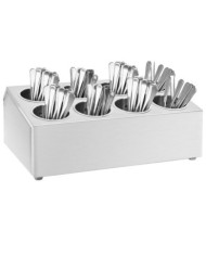 Porte-couverts 8 grilles Rectangulaire Acier inoxydable | Mobilier & Déco